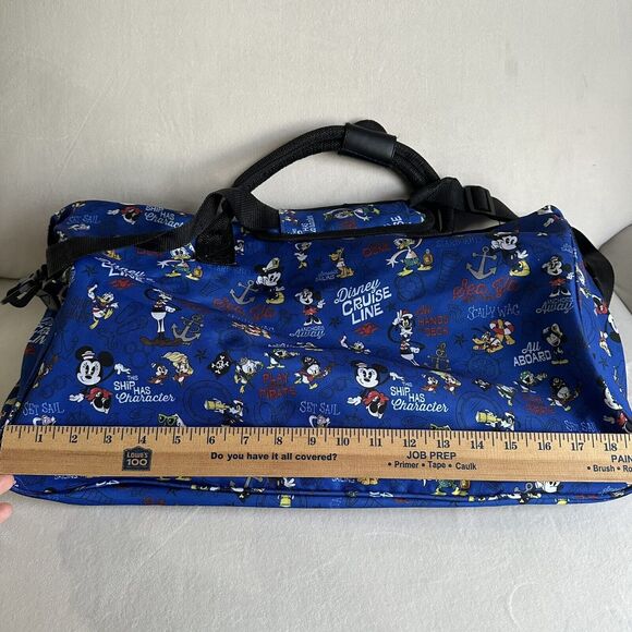 DISNEY CRUISE LINE DCL Mickey & Friends Nautical Blue Duffle Bag, Weekender Tote - Picture 3 of 6